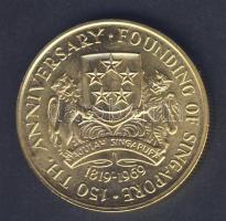 Szingapur 1989. 150$ Au 24,883g "Szingapur alapítása" T:BU