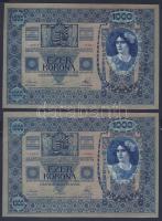 1902. 1000K (2X) egymásutáni sorszámokkal T:I