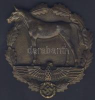 Német 3. Birodalom DN cca 1930-as évek "...Deutschen Reiterjugend (Német Ifjúlovas Szövetség) nagyalakú Br plakett, szignált T:2 R!