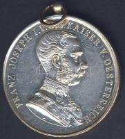 Ausztria DN cca 1860-as évek "Der Tapferkeit" hadi érdemérem, ezüstözött Br T:2