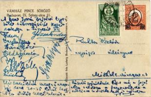 Budapest IX. Vámház Pince söröző, belső. Sóház utca 11. (Rb)