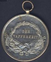 Ausztria DN cca 1860-as évek "Der Tapferkeit" hadi érdemérem, ezüstözött Br T:2