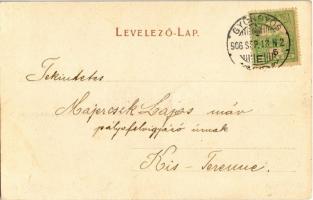 1906 Mátrafüred (Gyöngyös), Nyaraló részlet, Leonóra villa. Breuer M. Mihály kiadása. Art Nouveau