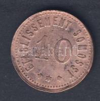 cca 1900-1918?! Somossy mulató 10f "Somossy etablissement" fém bárca (szükségpénz?!) T:2/3+ pici ph.