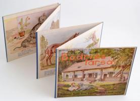 Székely László-Radnainé Bauer Erzsi: Bodri és társai. Szombathely,[1944], Martineum, hat színes tábl...