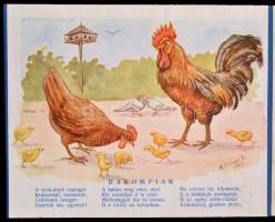 Székely László-Radnainé Bauer Erzsi: Bodri és társai. Szombathely,[1944], Martineum, hat színes tábl...