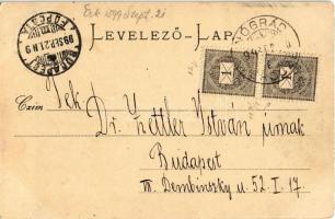 1899 Verőce, Nógrádverőce; Árpád utca, pálinka mérés, úri társaság