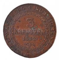 1812G 3kr Cu "I. Ferenc" T:2,2-