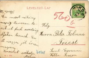 1908 Zirc, Fő tér, templom, Apáti lakosztály. W.L. 2793. (EK)