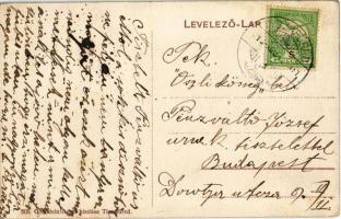 Tiszafüred, Bika szálloda bejárata. Goldstein Adolf kiadása