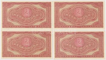 1920. 2K "2aa" (4x) sorszámkövetők + 2K "2ab" csillagos sorszám (4x) sorszámköve...