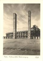 1936 Berlin Reichssportfeld, Stadioneingang / Olympic Stadium entrance, swastika