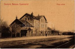 Balassagyarmat, Balassa-Gyarmat; vasútállomás. Darvai Ármin utóda kiadása. W.L. (?) No. 978. / Bahnhof / railway station