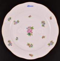Herendi (Pannonia) Eton mintás lapos tányér, kézzel festett, jelzett, apró kopás nyomokkal, 15,5 cm