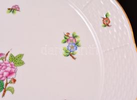 Herendi (Pannonia) Eton mintás lapos tányér, kézzel festett, jelzett, apró kopás nyomokkal,  15,5 cm