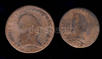 Ausztria/magyar verdejel 1800B 3Kr T:3/3- + 1812S 1Kr T:4+