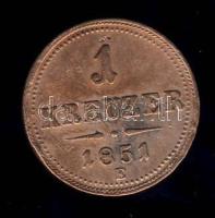 Ausztria/magyar verdejel 1851E 1Kr T:3 ph R!