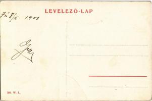 1908 Ungvár, Uzshorod, Uzhorod; Fehérhajó épület, Feuerlicht Testvérek, Kertész Izrael, Jakubek Mihá...