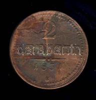 Ausztria/magyar verdejel 1851G 2Kr érdekes verethibával T:3-/4+