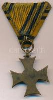 1913. "Mozgósítási Kereszt / 1912-1913-as Emlékkereszt" Br kitüntetés mellszalagon T:2- 
...
