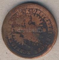 Ausztria/magyar verdejel 1851G 1Kr T:3-/4+ ph. R!