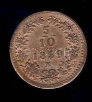Ausztria/magyar verdejel 1859E 5/10Kr T:3/3- kis ph. R!