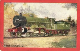 7 db régi és modern vasút motívumlap, közte 3 fotó / 7 pre-1945 and modern railway, locomotive, trai...