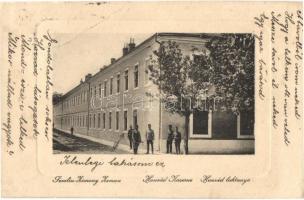 1910 Zimony, Semlin, Zemun; Honvéd Kaserne / Honvéd laktanya. W. L. Bp. 1000. / K.u.K. military barracks (EB)