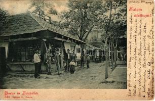 1899 Ada Kaleh, bazár török férfiakkal, Salem aleikum! / bazaar shop with Turkish men (EK)
