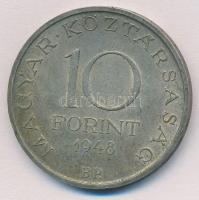 1948. 10Ft Ag "Széchenyi" T:2 patina 
Adamo EM2