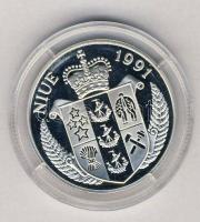 Niue 1992. 10$ Ag "Olimpia-futás" T:PP Dísztokban, tanúsítvánnyal!
