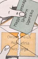 1921 "Így győz Hazánk!" színes propaganda plakát a Soproni népszavazás idejéből, litográfi...