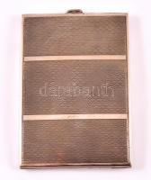 Ezüst (Ag.) cigarettatárca zománc díszítéssel, jelzett, 12×8,5 cm, nettó:165 g