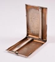 Ezüst (Ag.) cigarettatárca zománc díszítéssel, jelzett, 11,5×7,5 cm, nettó:131 g