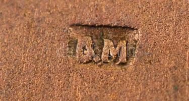 Ezüst (Ag.) cigarettatárca zománc díszítéssel, jelzett, 11,5×7,5 cm, nettó:131 g