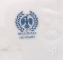 Hollóházi Jurcsák László által tervezett hamuzó matricás, jelzett, hibátlan, 14×9 cm