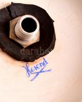 Herendi virág mintás lámpatest, kézzel festett, jelzett, apró kopásokkal, m:28 cm