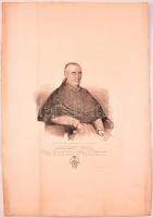 Vurm József nagyváradi püspök litografált portréja. 21x29 cm