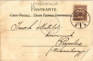 1900 Kolozsvár, Cluj; Mátyás király tér, Gergely Ferenc és Kiss Ernő üzlete, Európa Kávéház. Gibbon ...