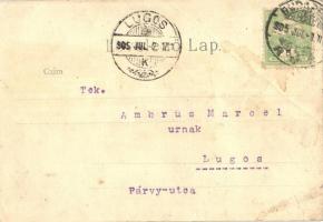 1905 Budapest II. Szent Lukács és Császár fürdő, gőzhajó. Art Nouveau, litho (EB)