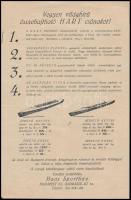 cca 1930 Emergé gumikajak és Hart csónakok reklámos szórólapja árakkal, 2 db