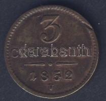 Lombardia/Velence osztrák közigazgatás 1852V 3c T:3 ph.