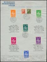 1937 Budapesti Nemzetközi Vásár fejléces levélpapírja bélyegekkel és bélyegzésekkel