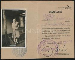 1935 a Magyar Izraelita Egyetemi és Főiskolai Hallgatók  Egyesülete fényképes tagsági igazolványa