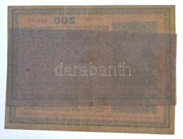 1918. 200K "A 2067" hullámos hátlappal (2x) sorszámkövetők T:III szép papír