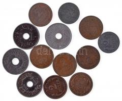 1927-1943. 13db-os vegyes magyar fillér érme tétel T:2,2-