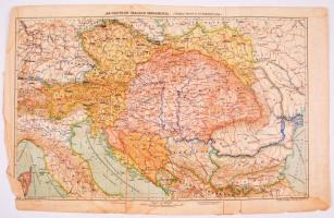 Az Osztrák-Magyar Monarchia térképe, kiadja: Magyar Földrajzi Intézet Rt., szakadásokkal, 30×48 cm