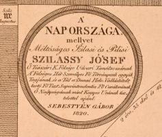 A nap országa, mellyet Mélt. Szilasi és Pilisi Szilassy József urnak ... ajánl Sebestyén Gábor. Pest...
