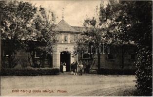 Mácsa, Macea; Gróf Károlyi Gyula kastély, felső istálló. Ruhm Ödön kiadása / castle, stable, barn