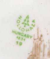 Hollóházi márvány váza, BKV Előre SC felirattal, matricás, hibátlan, m: 25,5 cm